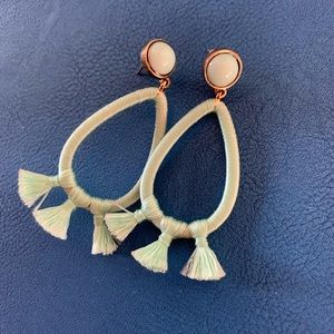 Sugarfix x Baublebar mint earrings with tassel